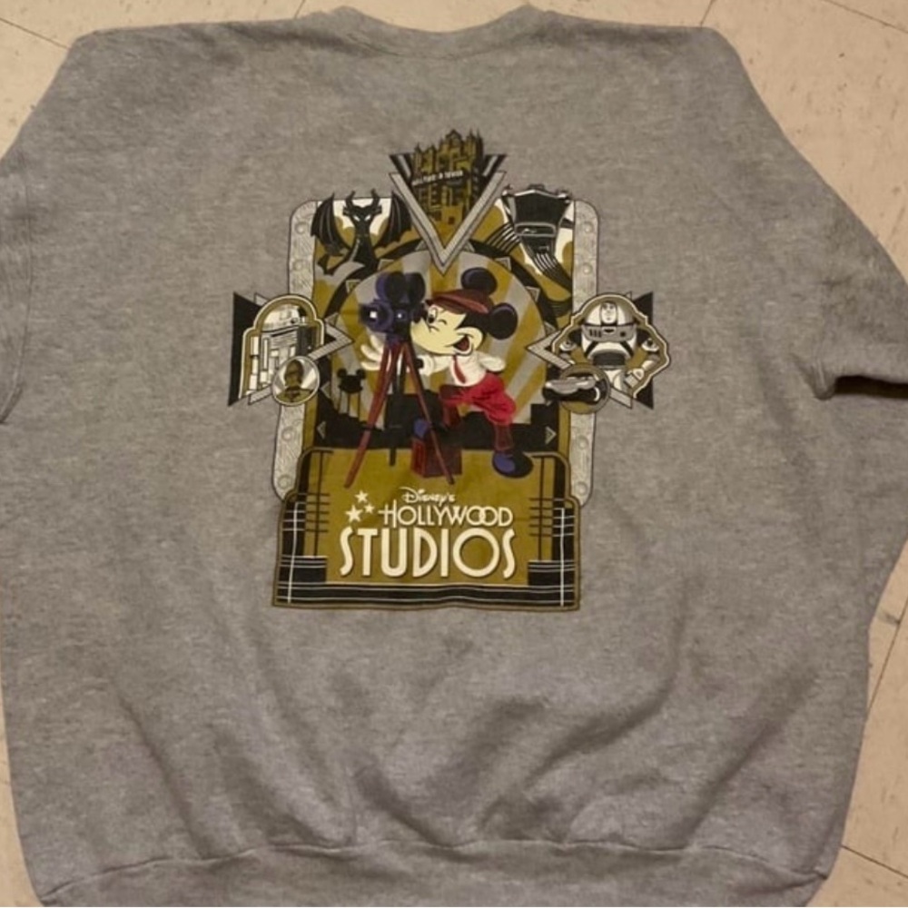 Disney Parks Hanes Sweatshirt Hollywood Studios Mickey Grey Gray XL